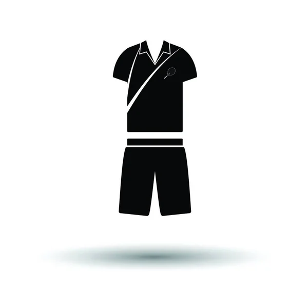 Ikona Tenisové Uniformy Bílé Pozadí Stínovým Designem Vektorová Ilustrace — Stockový vektor