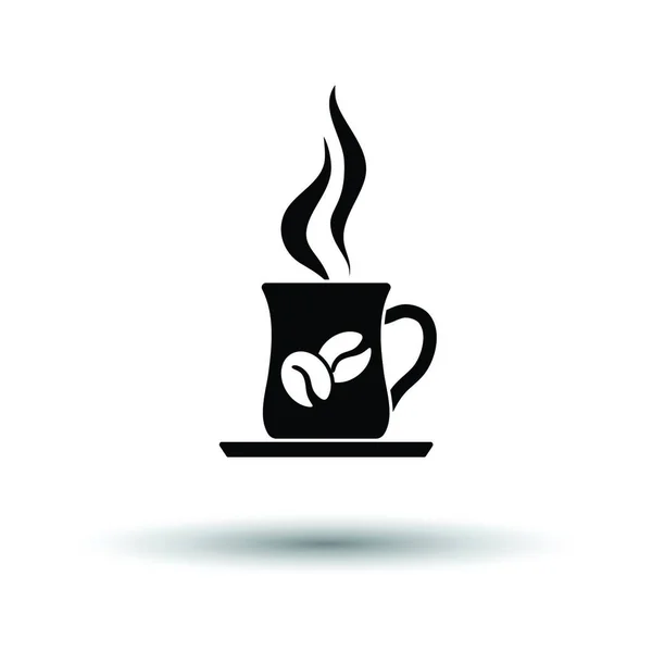 Кофейная Чашка Белый Фон Теневым Дизайном Векторная Иллюстрация — стоковый вектор