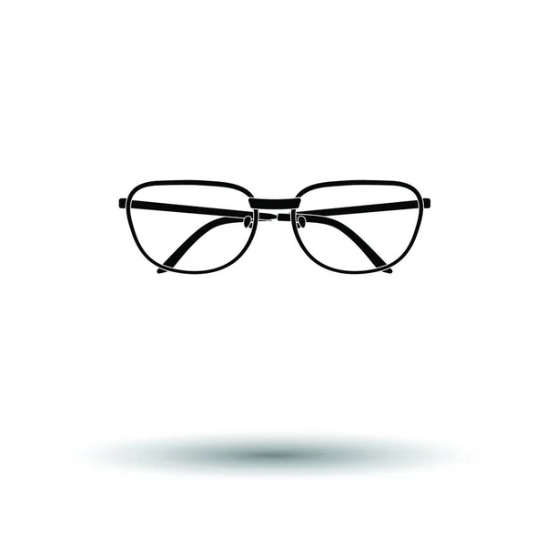 Icono Gafas Fondo Blanco Con Diseño Sombra Ilustración Vectorial — Vector de stock