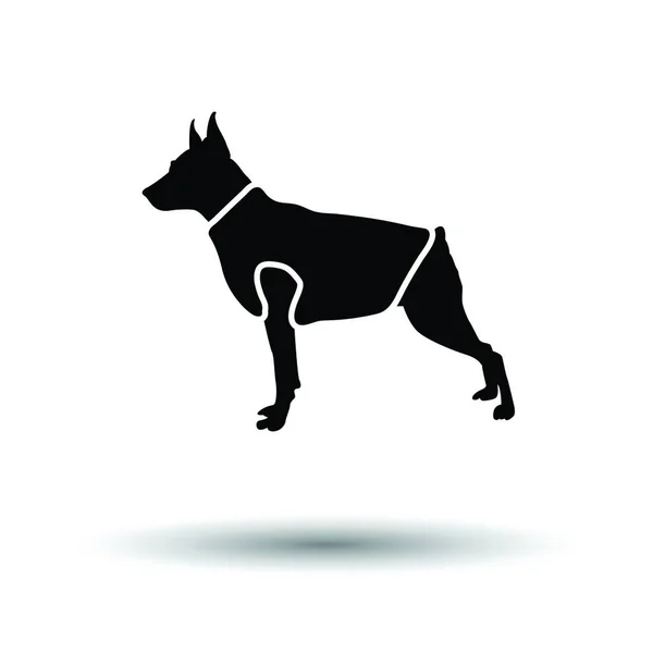 Hundetuch Symbol Schwarzer Hintergrund Mit Weiß Vektorillustration — Stockvektor