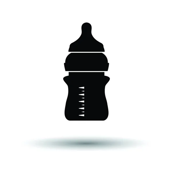 Baby Fles Icoon Witte Achtergrond Met Schaduwontwerp Vectorillustratie — Stockvector