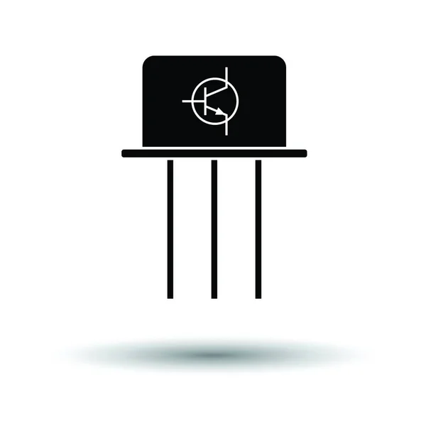 Значок Транзистора Белый Фон Теневым Дизайном Векторная Иллюстрация — стоковый вектор