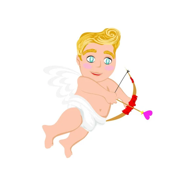 Cupidon Avec Arc Flèche — Image vectorielle