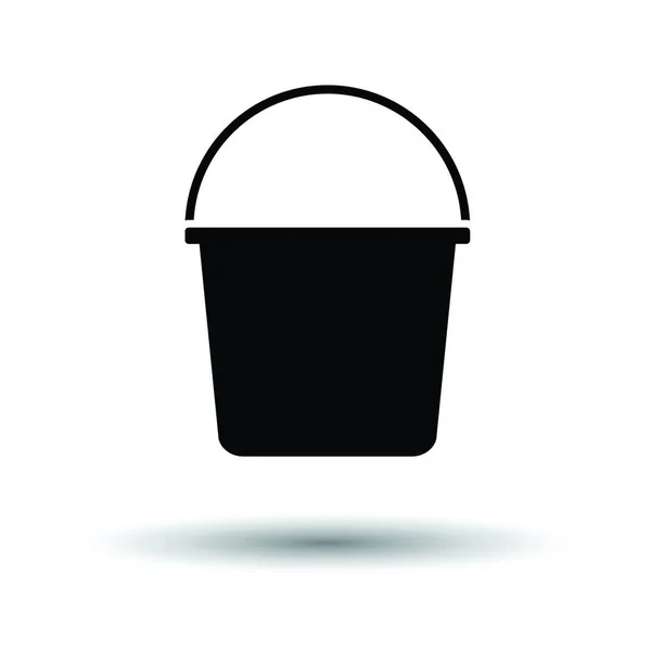 Bucket图标 白色背景 阴影设计 矢量说明 — 图库矢量图片