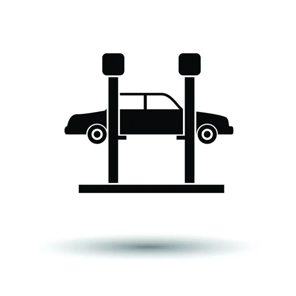 Icono Elevación Del Coche Fondo Blanco Con Diseño Sombra Ilustración — Vector de stock