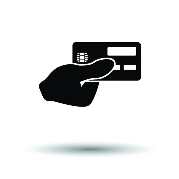 Εικονίδιο Πιστωτικής Κάρτας Λευκό Φόντο Σχέδιο Σκιάς Εικονογράφηση Διανύσματος — Διανυσματικό Αρχείο