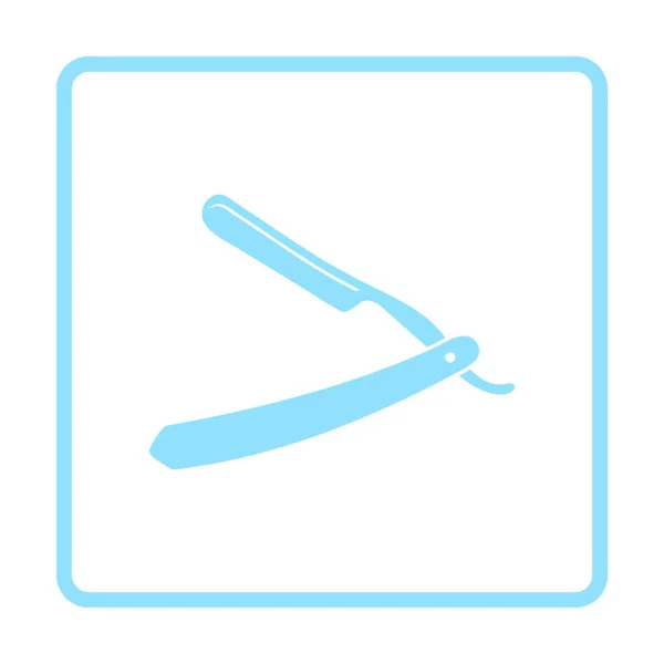 Rasiermesser Symbol Blaues Rahmendesign Vektorillustration — Stockvektor