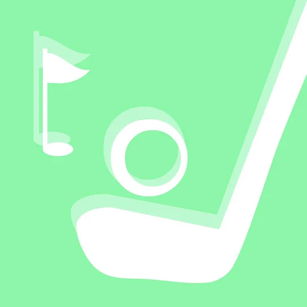 Golf Vector Pictogram Illustration — Stock Vector