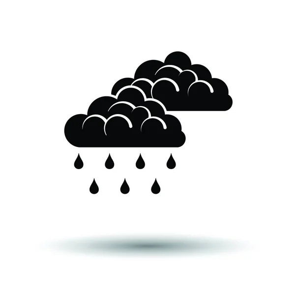 Εικόνα Βροχής Λευκό Φόντο Σχέδιο Σκιάς Εικονογράφηση Διανύσματος — Διανυσματικό Αρχείο