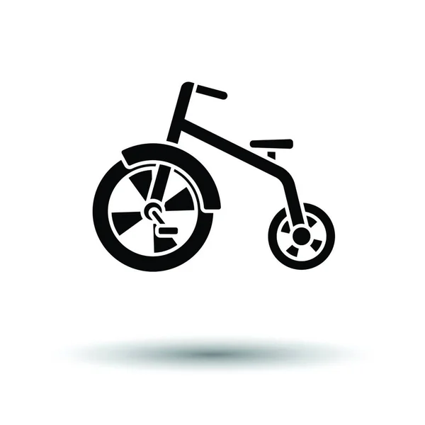 Baby Trike Ico Vit Bakgrund Med Skuggdesign Vektorillustration — Stock vektor