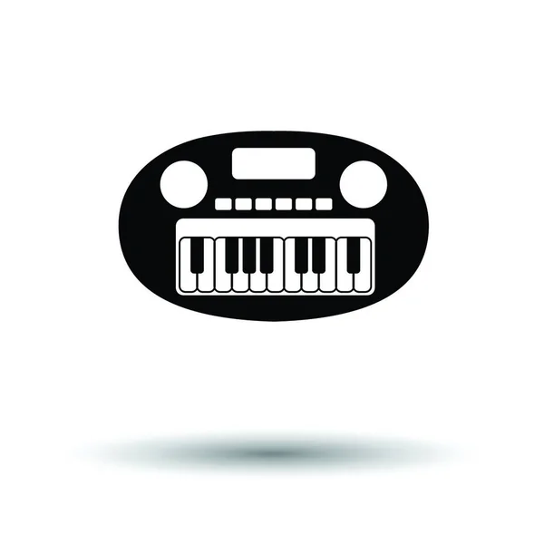 Synthesizerspielzeug Weißer Hintergrund Mit Schattendesign Vektorillustration — Stockvektor