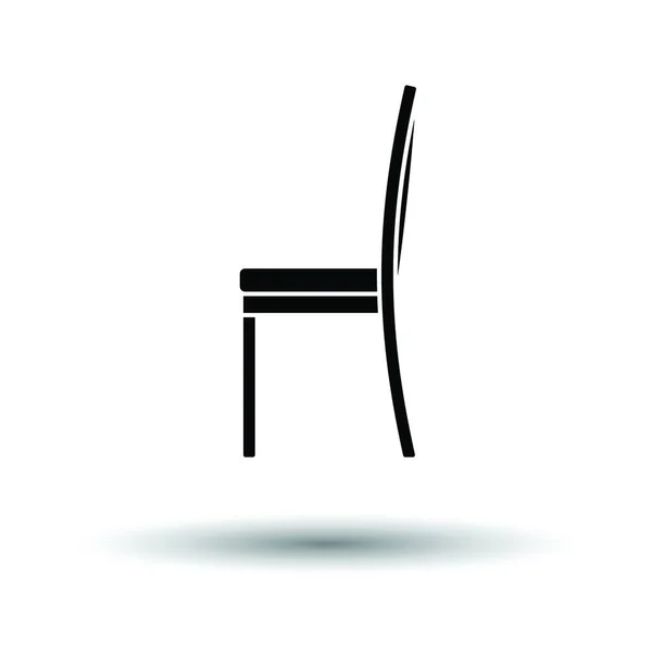 Moderní Ikona Židle Bílé Pozadí Stínovým Designem Vektorová Ilustrace — Stockový vektor