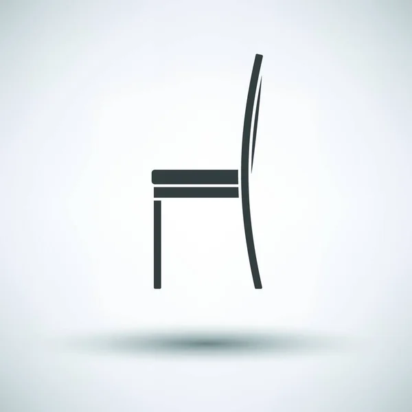 Icône Chaise Moderne Sur Fond Gris Ombre Ronde Illustration Vectorielle — Image vectorielle
