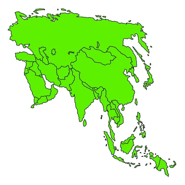 亚洲大陆 — 图库矢量图片