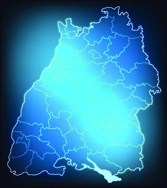 Mapa Jest Nowocześnie Zaprojektowana Obecnym Neonowym Stylu Podczas Prezentacji Obszaru — Wektor stockowy