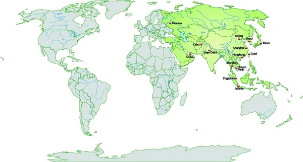 Carte Peut Être Utilisée Immédiatement Est Optimisée Pour Impression Utilisation — Image vectorielle