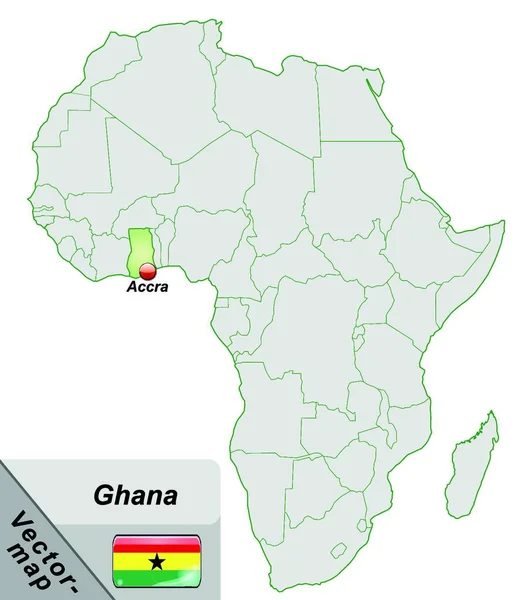 아프리카의 지대에 — 스톡 벡터