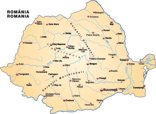 Mappa Moderna Contiene Tutte Informazioni Topografiche Importanti Scheda Può Essere — Vettoriale Stock