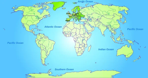 Carte Peut Être Utilisée Immédiatement Est Optimisée Pour Impression Utilisation — Image vectorielle