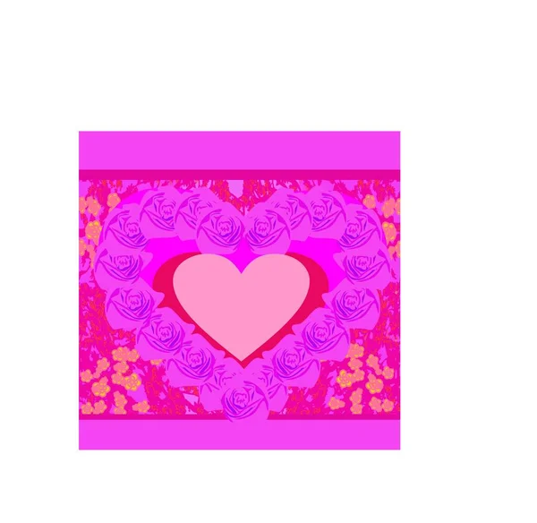 Papier Herz Valentinstag Karte — Stockvektor