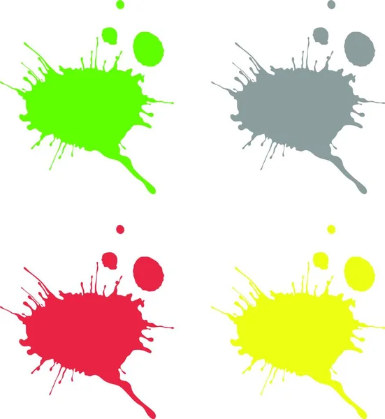 Klecks Forma Abstracta Colores Colorido — Vector de stock