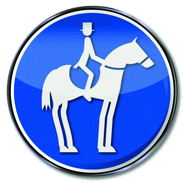 Scudo Cavallo Cavaliere Dressage Equitazione — Vettoriale Stock