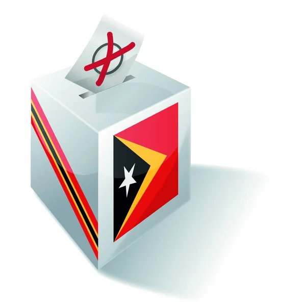 Volební Urna Východní Timor — Stockový vektor