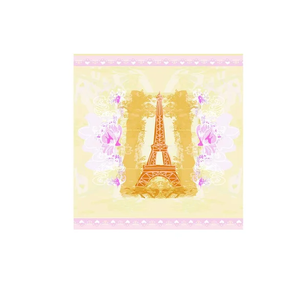 Torre Eiffel Fondo Artístico — Vector de stock