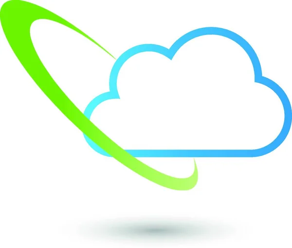 Nube Internet Red Computación Nube — Vector de stock
