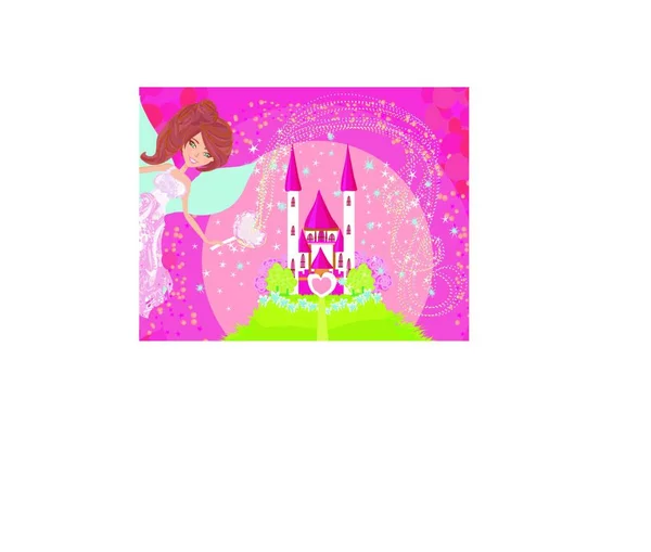 Magic Fairy Tale Princess Castle — Stock Vector