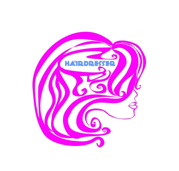 Friseursalon Logo Damenstil — Stockvektor