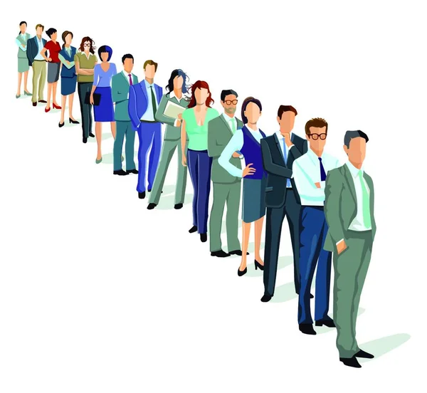 Queue People — Stock Vector