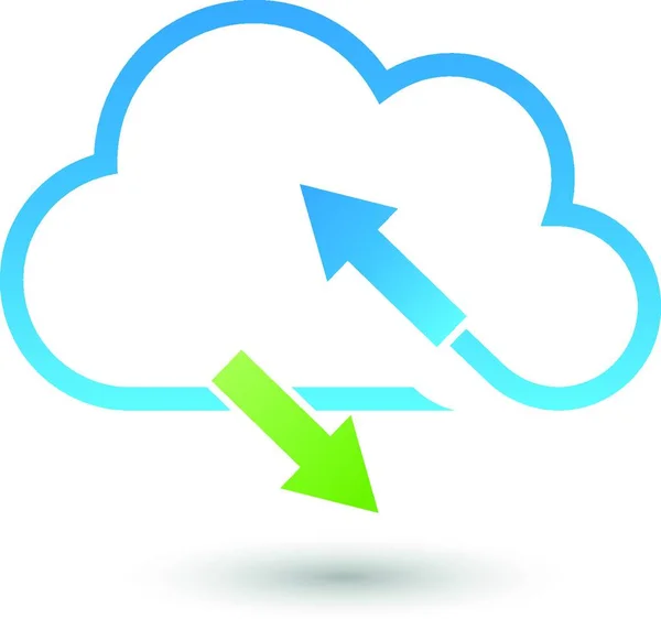 Cloud Computing Cloud Internet Rete — Vettoriale Stock