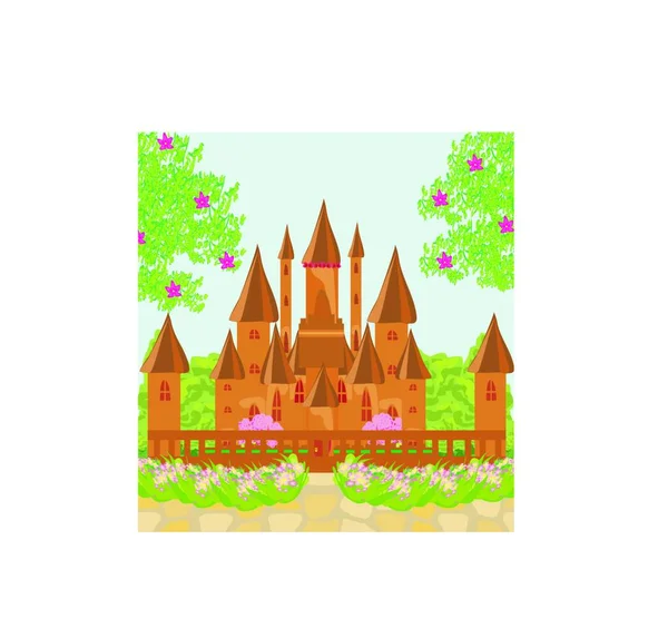 古城堡的风景 — 图库矢量图片