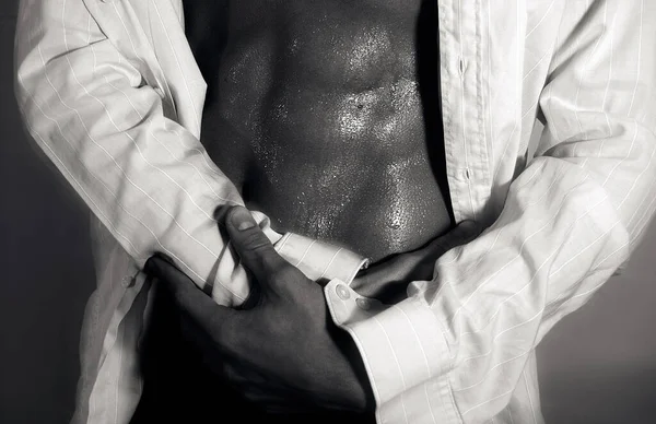 Jeune Homme Noir Blanc — Photo