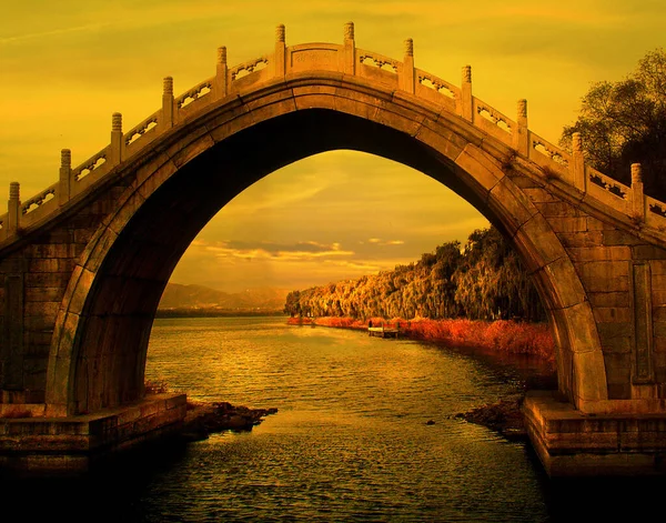 桥梁结构建筑景观 — 图库照片