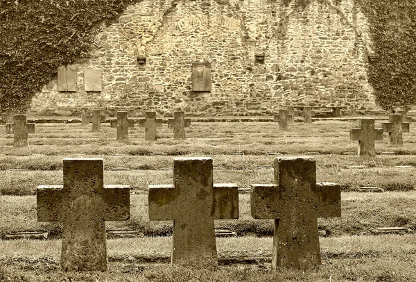 Grund Klostret Arnsburg Nära Lich Hessen Finns Också Krigsgravplats Med — Stockfoto