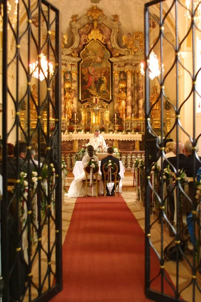 Vista Panoramica Della Chiesa Dettagli Architettonici — Foto Stock