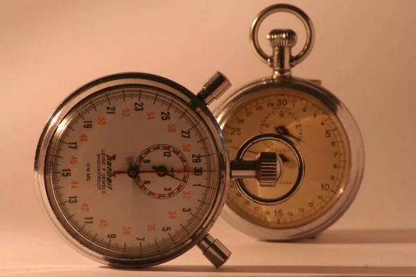 Old Vintage Pocket Watch Wall — Stock Photo, Image