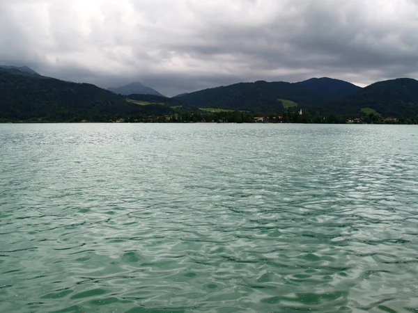 Lago Realmente Tinha Uma Cor Turquesa Mesmo Parece Difícil Imaginar — Fotografia de Stock
