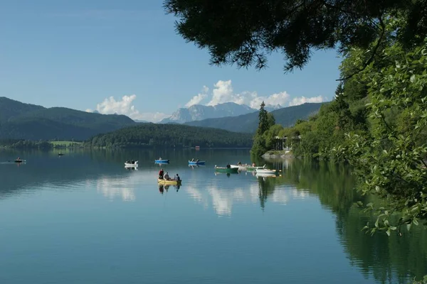 Αλιείς Στη Λίμνη Walchensee — Φωτογραφία Αρχείου