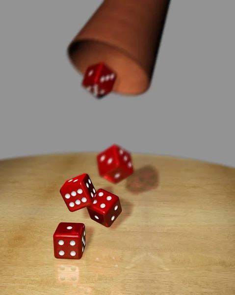 サイコロゲーム ギャンブルカジノキューブ — ストック写真