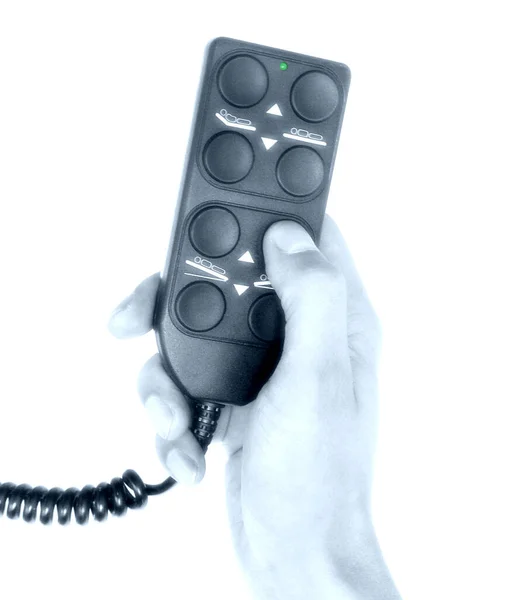 Teléfono Negro Aislado Blanco —  Fotos de Stock