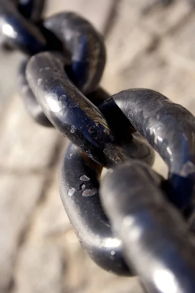 Close Old Rusty Chain — Stock Photo, Image