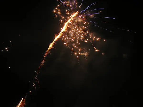 Fuochi Artificio Cielo Esplosione Pirotecnica — Foto Stock