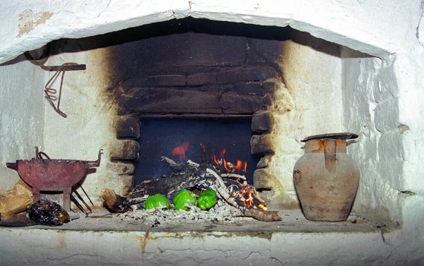 Portuguese Fireplace Typical Country — Stock Photo, Image