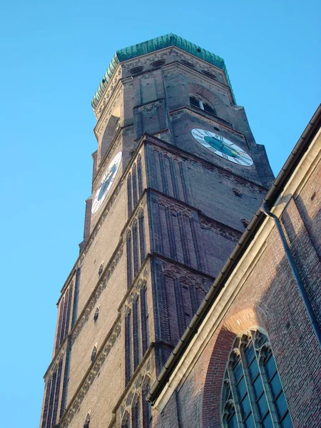 Toren Van Frauenkirche München Van Onderen — Stockfoto