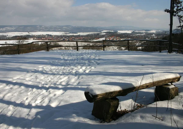 Piękny Widok Zimowego Krajobrazu — Zdjęcie stockowe