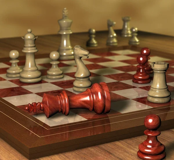 Chess Board Game Checkmate — Stock Photo, Image