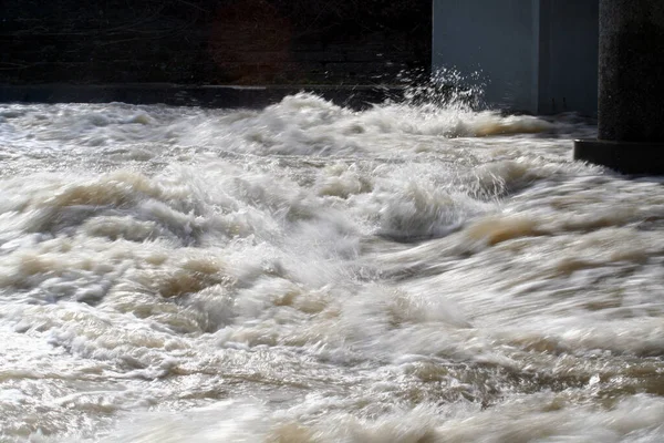 Una Vez Más Estamos Merced Del Riesgo Inundaciones — Foto de Stock